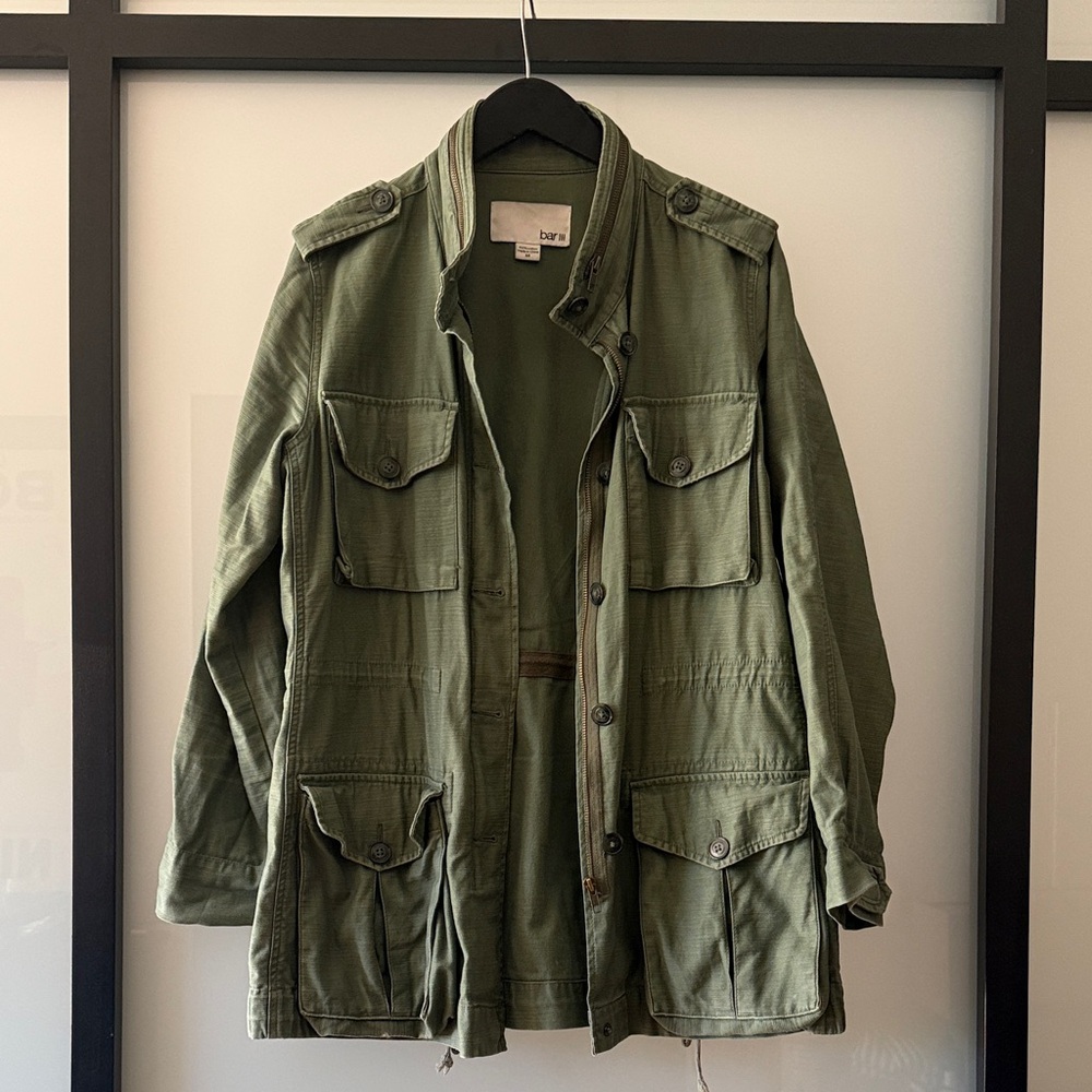 Bar III Olive Utility Jacket in 100% Cotton - Picture 3 of 15